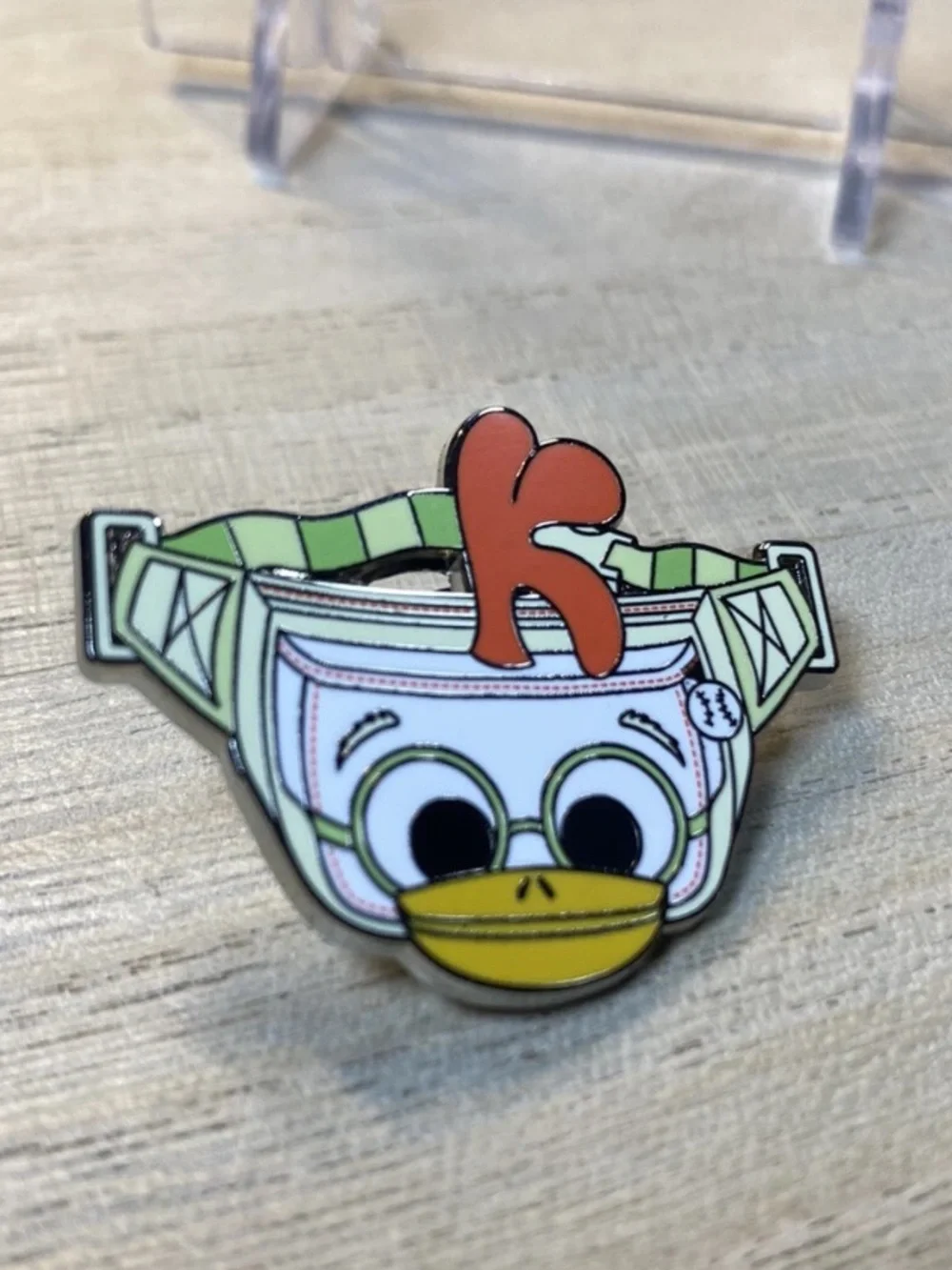 Disney Donald Duck Enamel Brooch — White, Yellow, Green, Orange, Black
